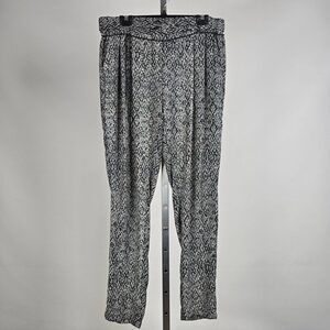Sandwich Black White Printed Tapered Rope Belt Pants Size M